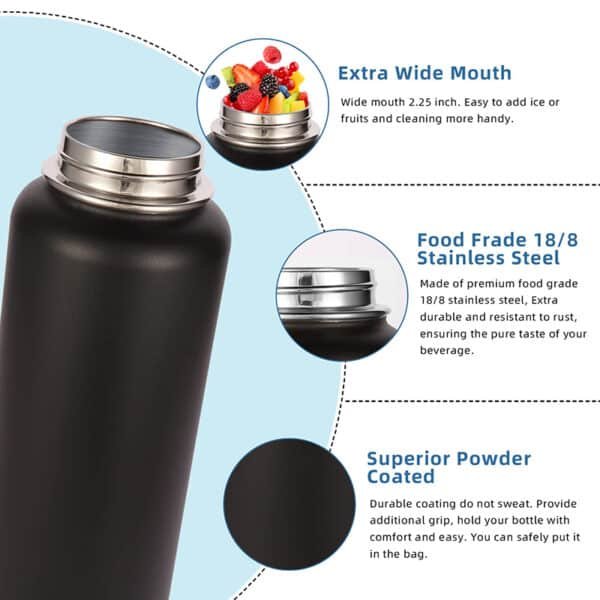 water bottle with straw and spout