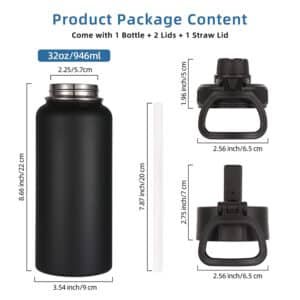 water bottle with straw and spout
