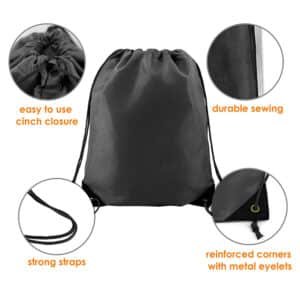black drawstring backpack bulk