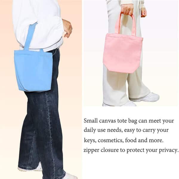 blank canvas tote bags with zipper