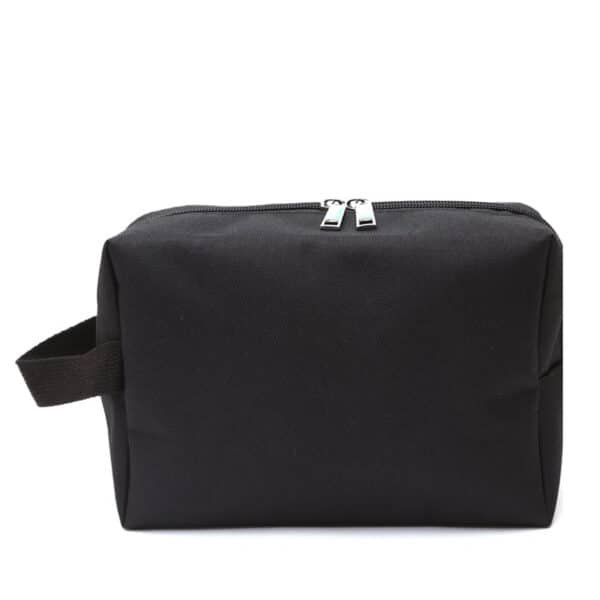 black makeup bag