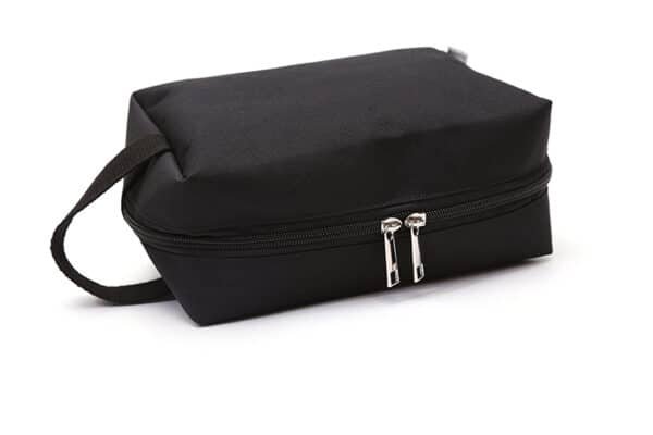black makeup bag