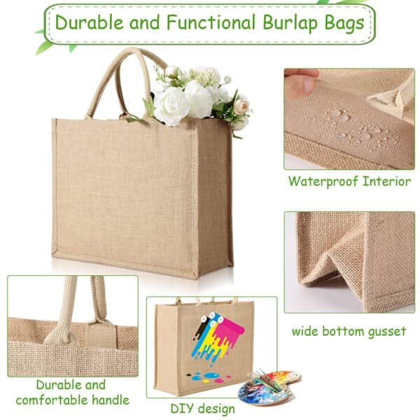 burlap tote bags bulk