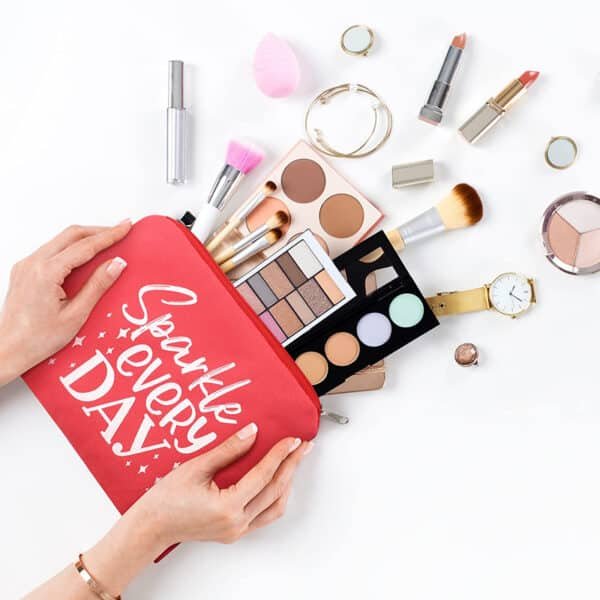 canvas zipper makeup bags wholesale