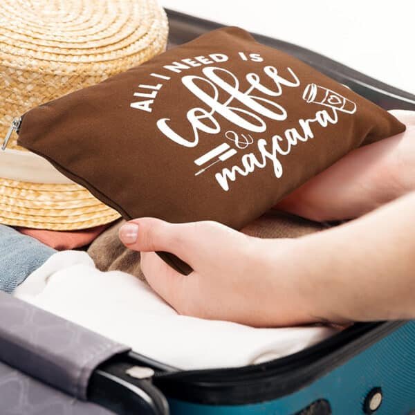 canvas zipper makeup bags wholesale