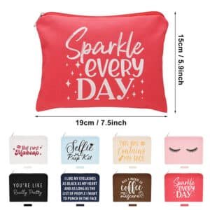 canvas zipper makeup bags wholesale