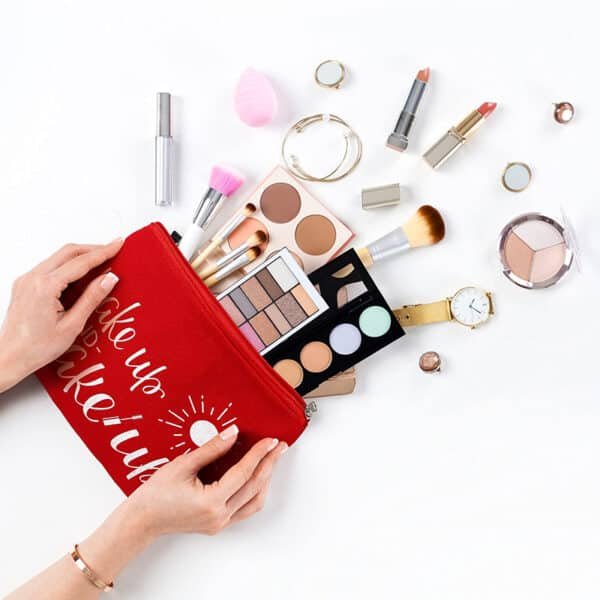 canvas zipper makeup bags wholesale