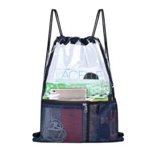 clear drawstring bags