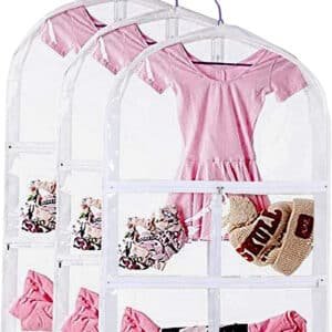 clear garment bags with pockets