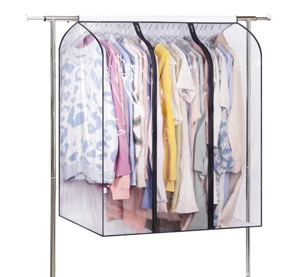 clear garment bags with zipper