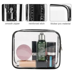 clear makeup bag set