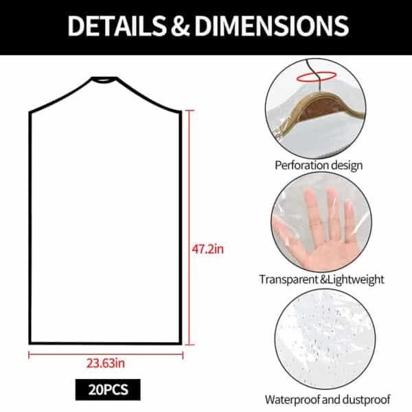 clear plastic garment bags for dry cleaners