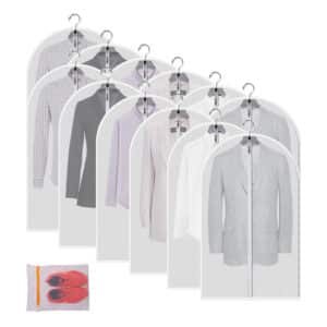 clear plastic hanging garment bags