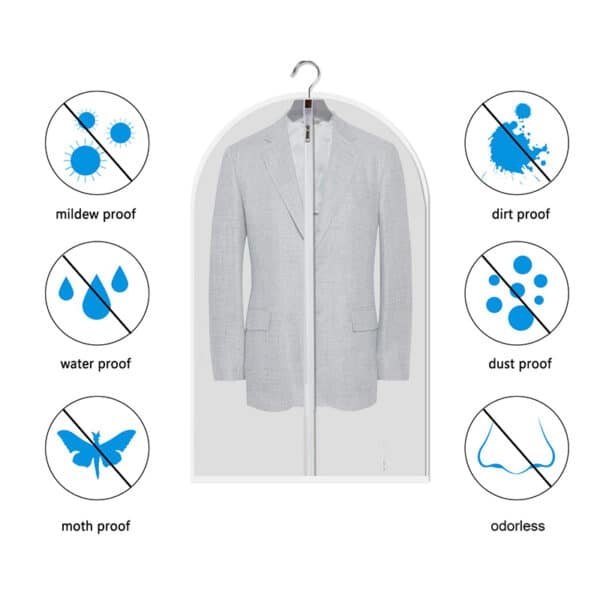 clear plastic hanging garment bags