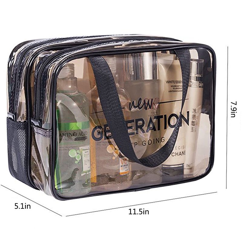 bolsas de maquillaje de pvc transparente