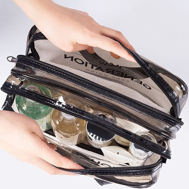 bolsas de maquillaje de pvc transparente