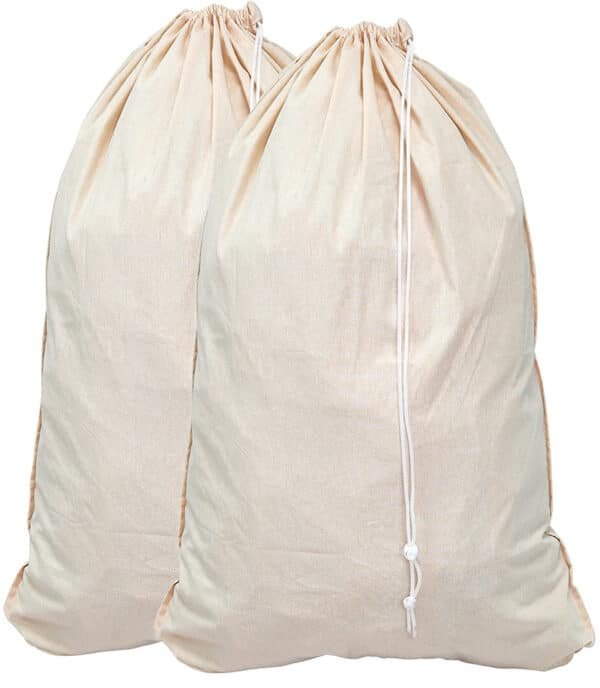 cotton drawstring laundry bag