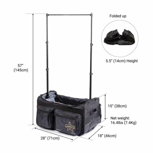 dance garment bag with rack
