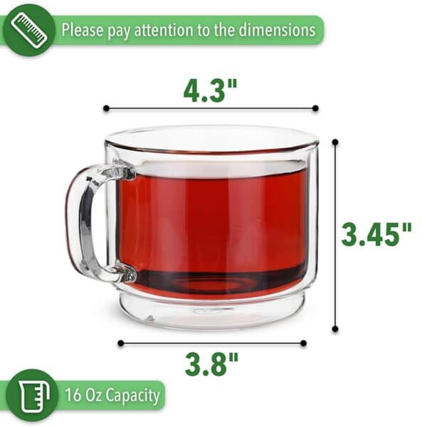 double glass coffee mugs