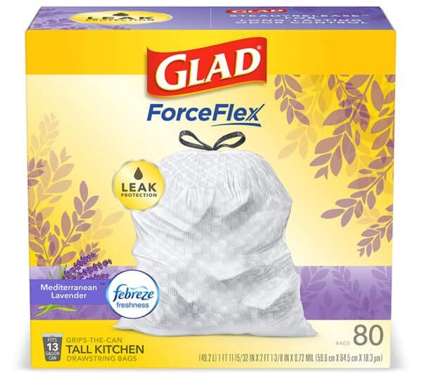 glad drawstring trash bags