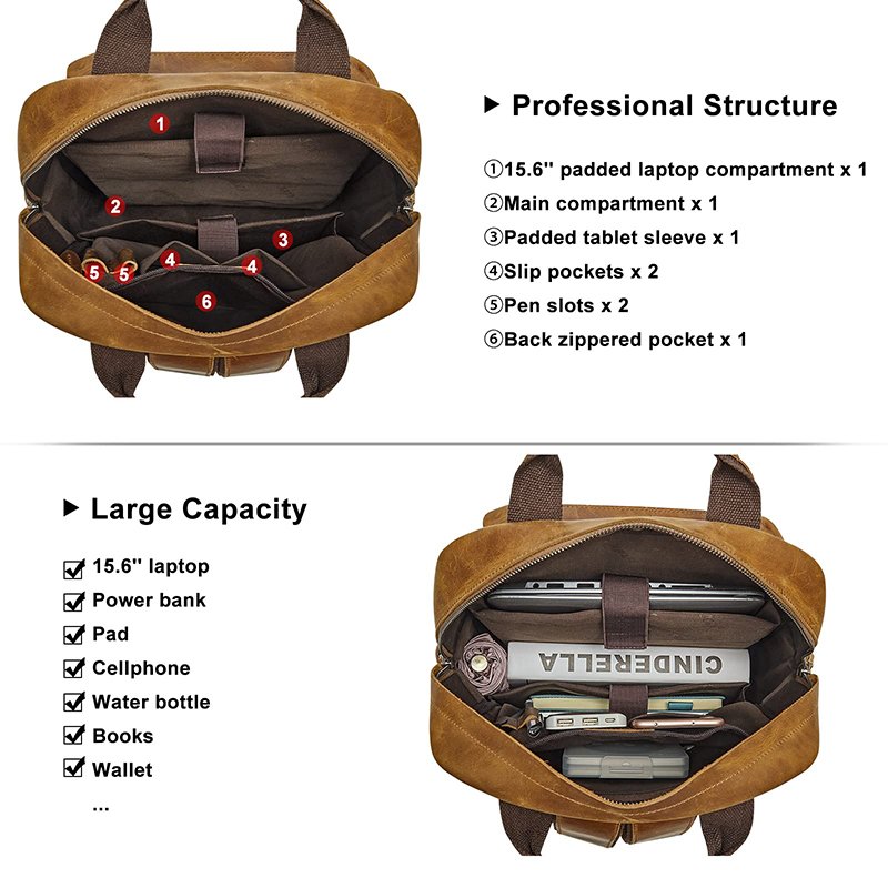 zaini in pelle per uomo