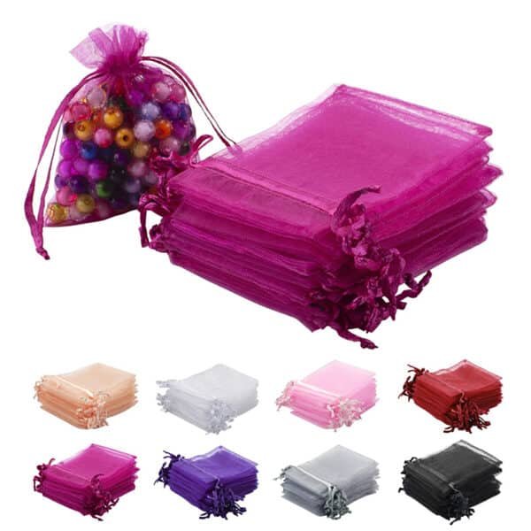 mini mesh drawstring bags