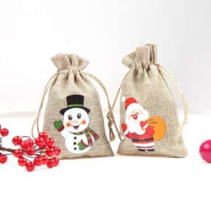 money burlap drawstring bags
