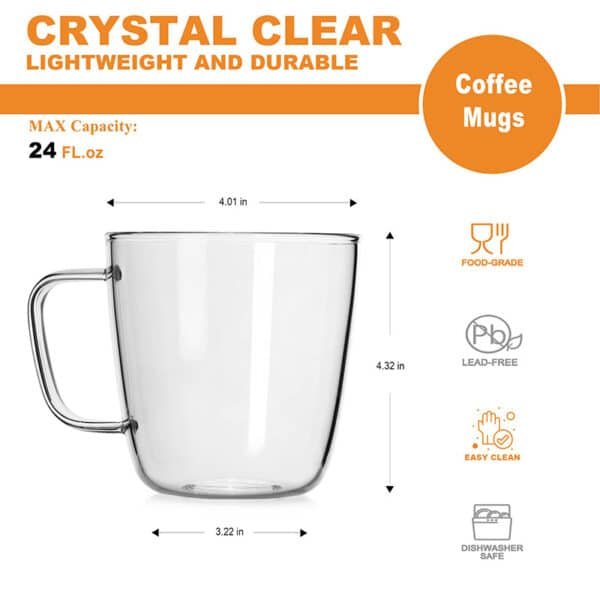 oversized glass coffee mugs
