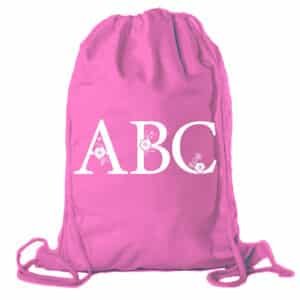 personalised unicorn drawstring bag