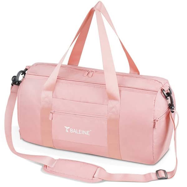 pink travel duffle bag