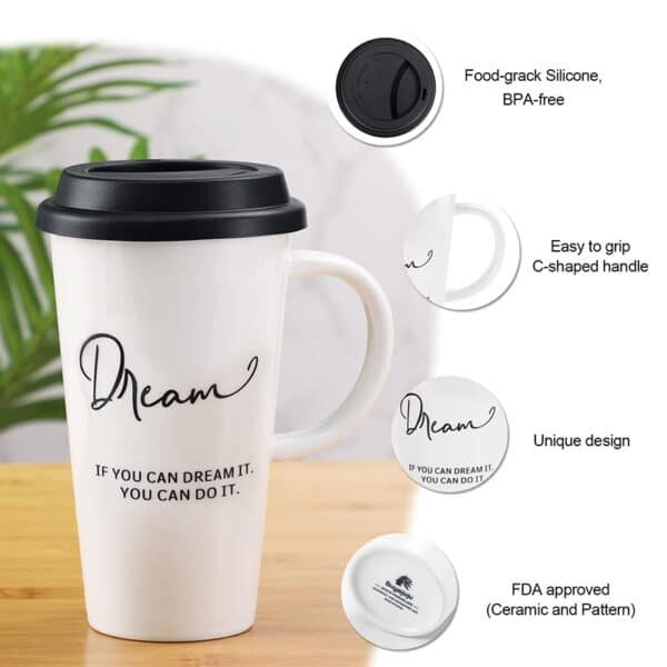 porcelain travel mug with handle