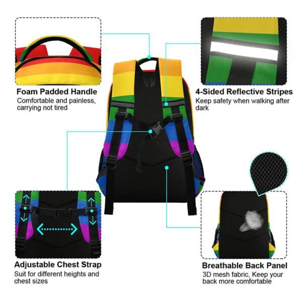 rainbow backpack