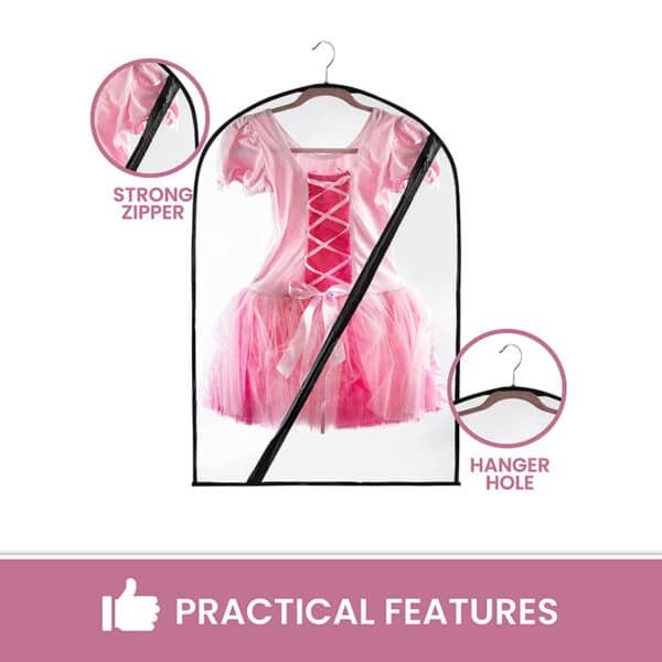small clear garment bags