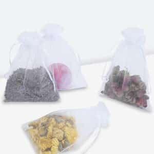 small drawstring mesh bags