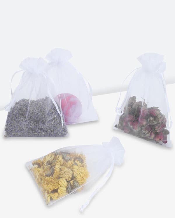small drawstring mesh bags