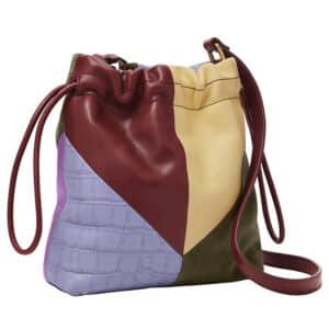 small leather drawstring bag