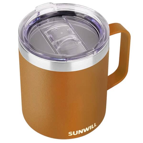 travel mug with handle and lid