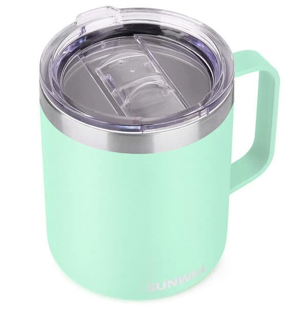 travel mug with handle and lid