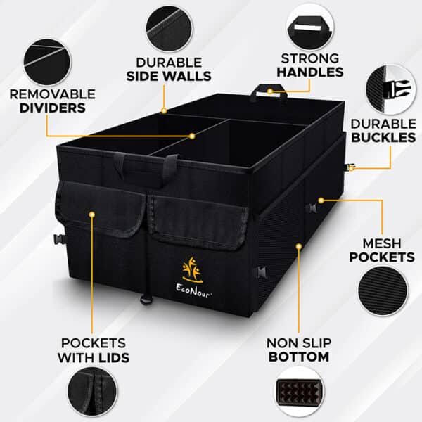 trunk organizer with insulated cooler