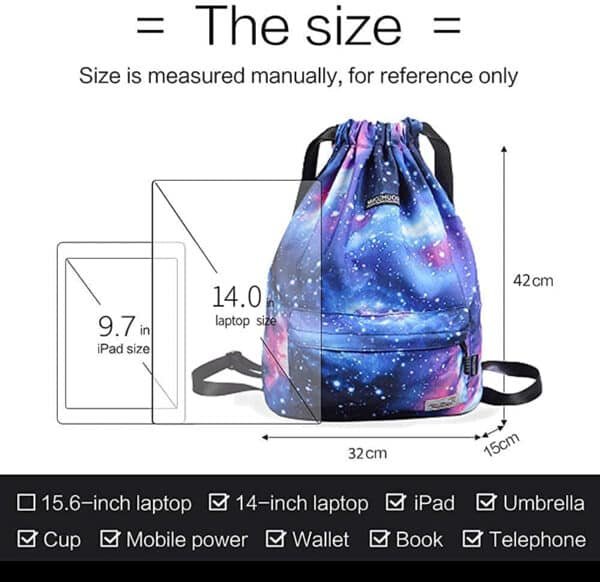 waterproof drawstring swim bag