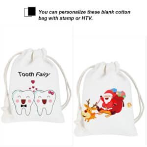 white mini drawstring bags