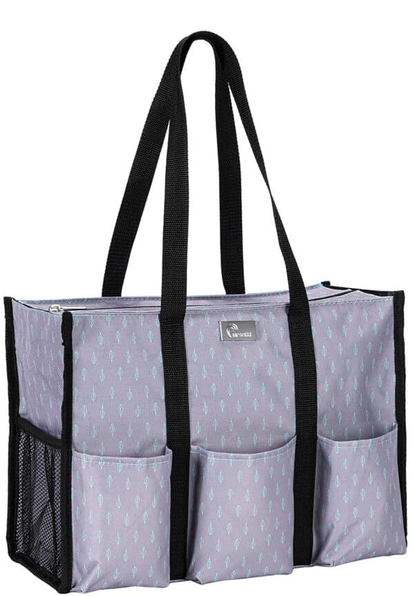 large tote bag with zipper and pockets