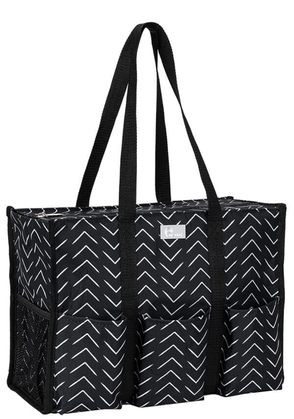 large tote bag with zipper and pockets