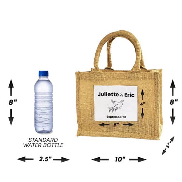 mini jute tote bags