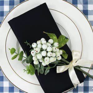 black cotton dinner napkins