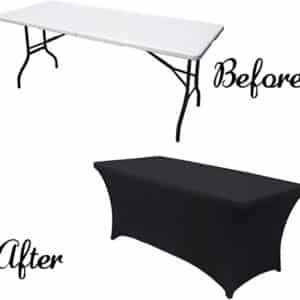 blank trade show table covers