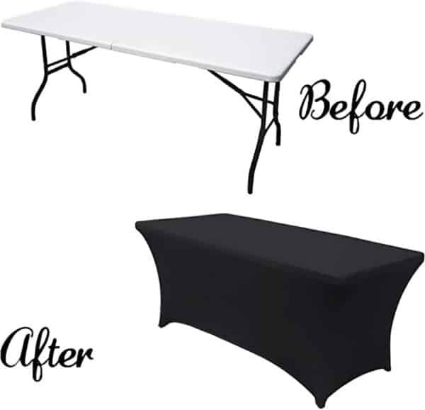 blank trade show table covers