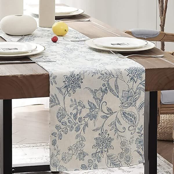 block printed table runner