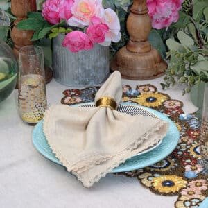 black cotton dinner napkins