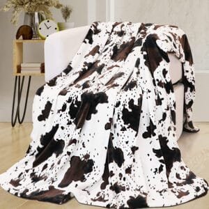 cow print blanket